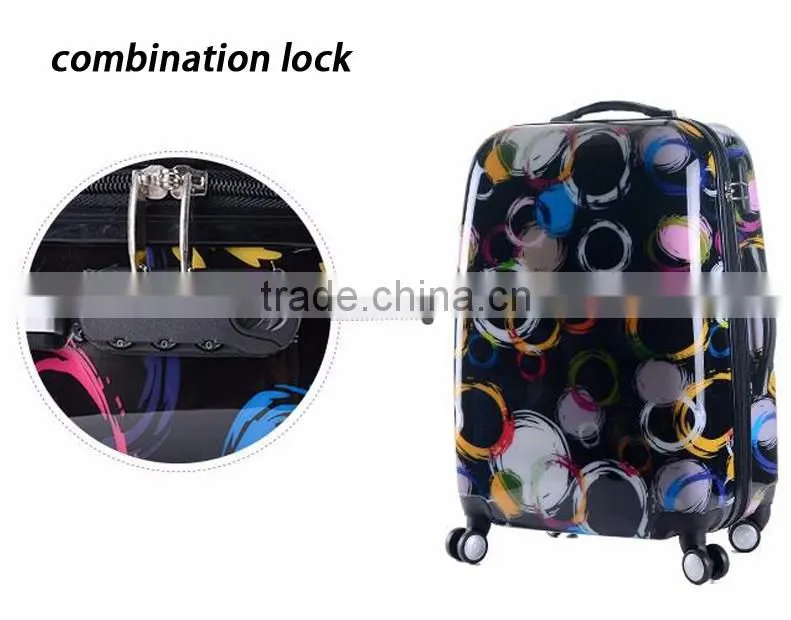 Fashionable ABS +PC Printing Suitcase Boxes Chinese Suitcase Sets