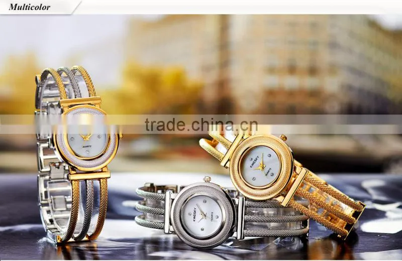 Fashion Brand Women Quartz Watches Silver Stainless Steel Unique Gift Design For Casual Ladies watches KY051