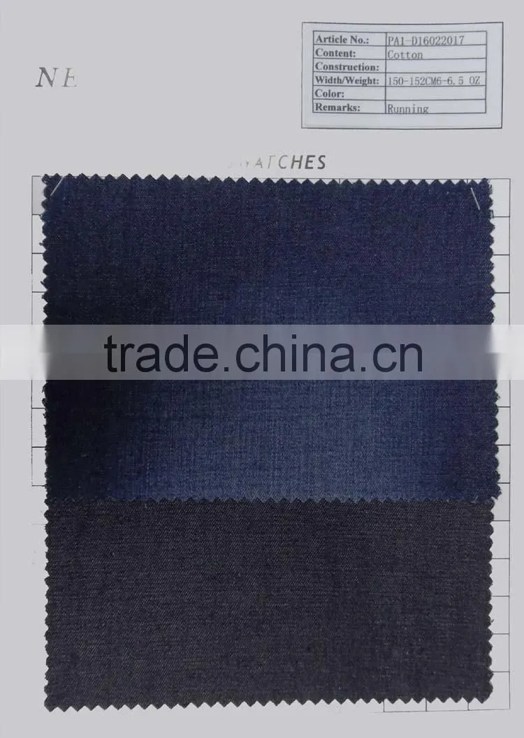 stock cotton jean denim fabric PA1-D16022017