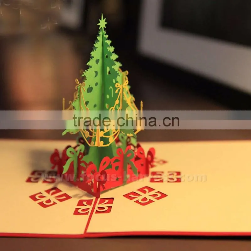 3D Handmade greeting card Christmas castle card Creative hot holiday greeting cards