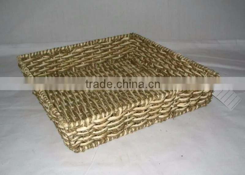 Handwoven seagrass storage basket