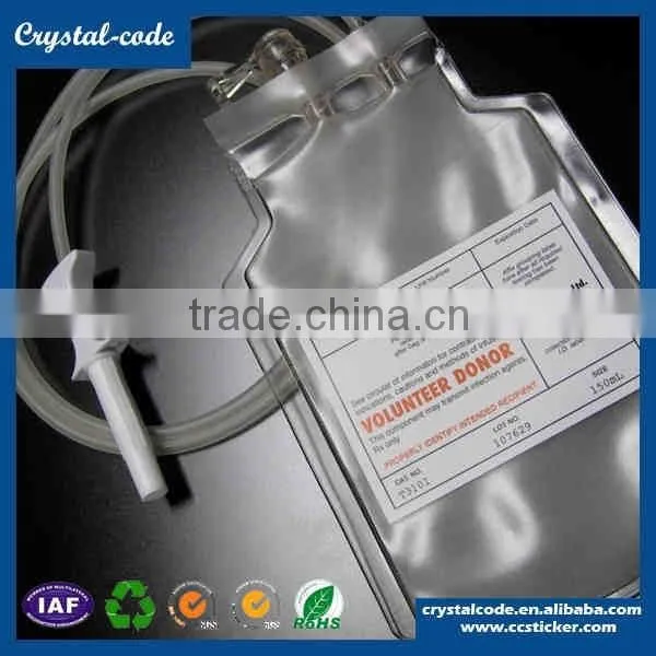 Adhesive paper vial label for medicine bottles
