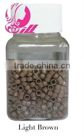 2013 Wholesale High Quality Cheap Silicone Micro Beads Hair Extension Micro Beads Brown Micro Beads For Hair Extensions Tools
