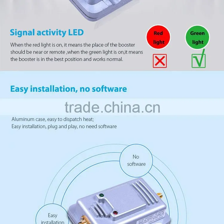 silver color metal indoor and outdoor signal amplifier for WiFi coverage