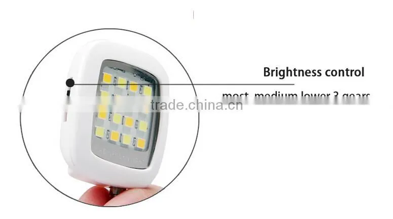 External 16 LED Fill In Light Portable Mobile Selfie Flashing Light For Smartphone Camera
