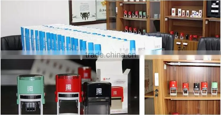 Office rubber stamp inking with custom design epress:S503