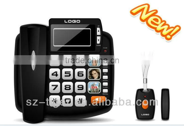 Simple operation SOS emergency senio Cheap analog emergency watch phone sos elderly telefone with basic caller id CHIAN SUPPLIER