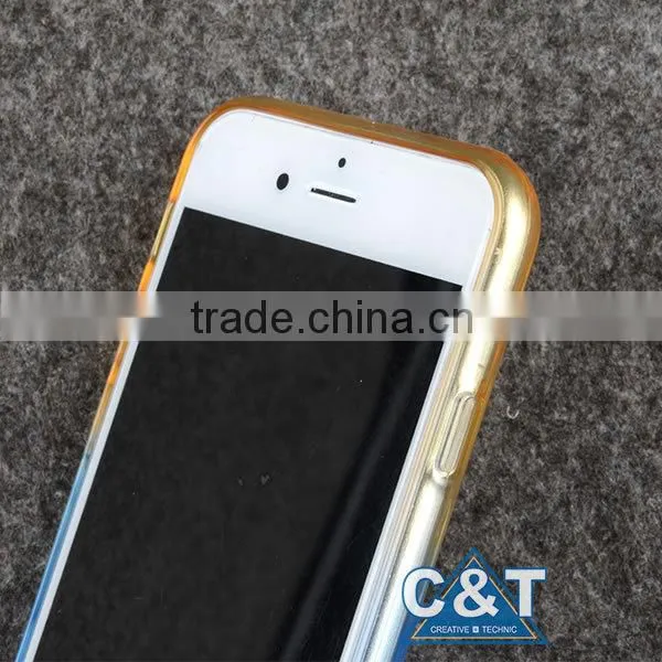 C&T Flexible Extremely Thin Gel Finger Grip TPU Skin for iphone 6s mobile phone covers with kickstand