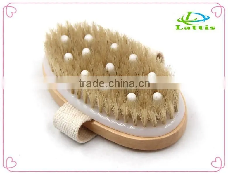 experience personalized bath brush body brush factory , Eco-Friendly handle wooden shower body bath