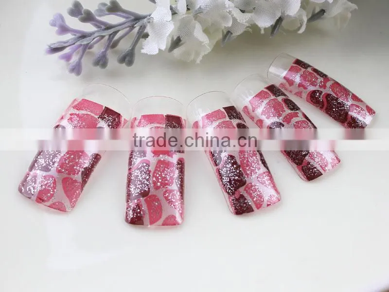 Kaho OEM/ODM designed false nail Salon nails glitter powder nails tips