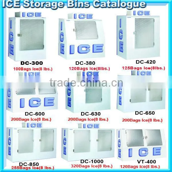 Upright ice merchandiser with fan cooling system