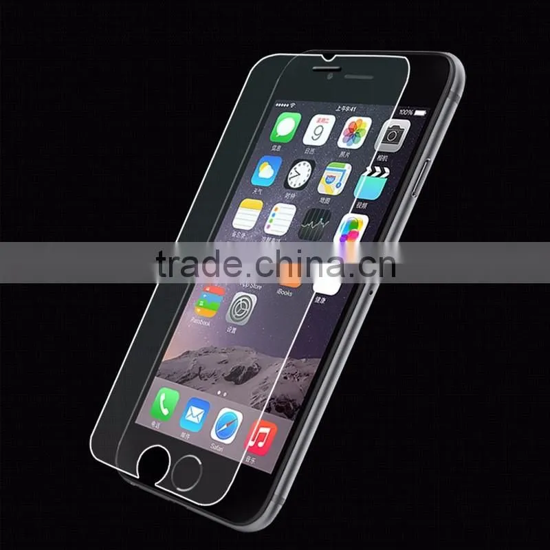 China supplier Ultra thin 0.33mm arc edge 2.5D tempered glass front screen protector for iphone 6