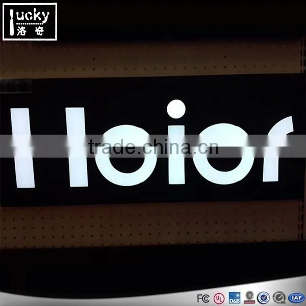 Acrylic led display stand with two legs