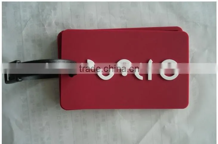 Embossment Soft PVC Travel Name Tag For Kid Travel