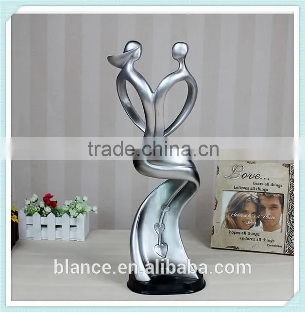 abstract decor resin lover sculpture for home decoration