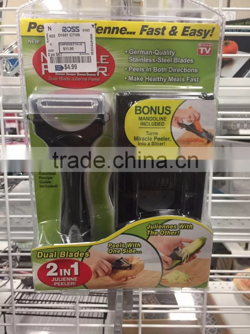 ultipurpose 3 in 1 Peeler Double Sided Julienne Vegetable Peeler