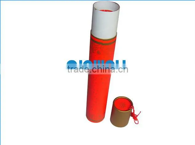 Red/ colorfulr printing( hot stamping) cosmetic paper tube rigid cardboard