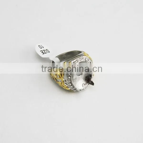 Factory direct wholesale high quality fashion men's stainless steel ring with stone