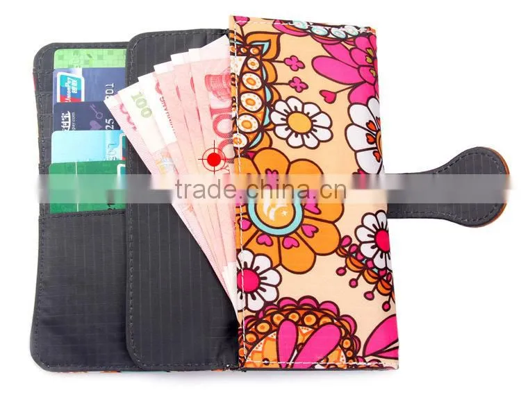 China Alibaba waterproof custom nylon korean wallet women