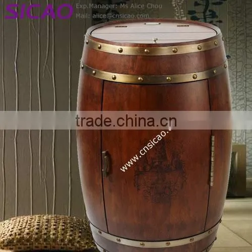 Innovative Novelty Beer Cooler Fridge Wooden Wine Bottle Holder Boat Fridge With Furniture Fridge Cabinet 3 in 1