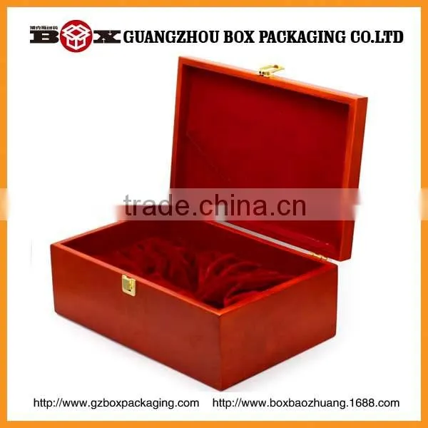 2015 Natural Wood Good Quality Handmade Unfinished Wooden Wine Box