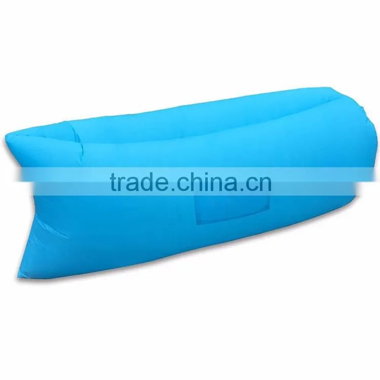 Outdoor Nylon Fabric Inflatable Beach Lounger Convenient Compression Hangout Bean Inflatable Air Sleeping Bags