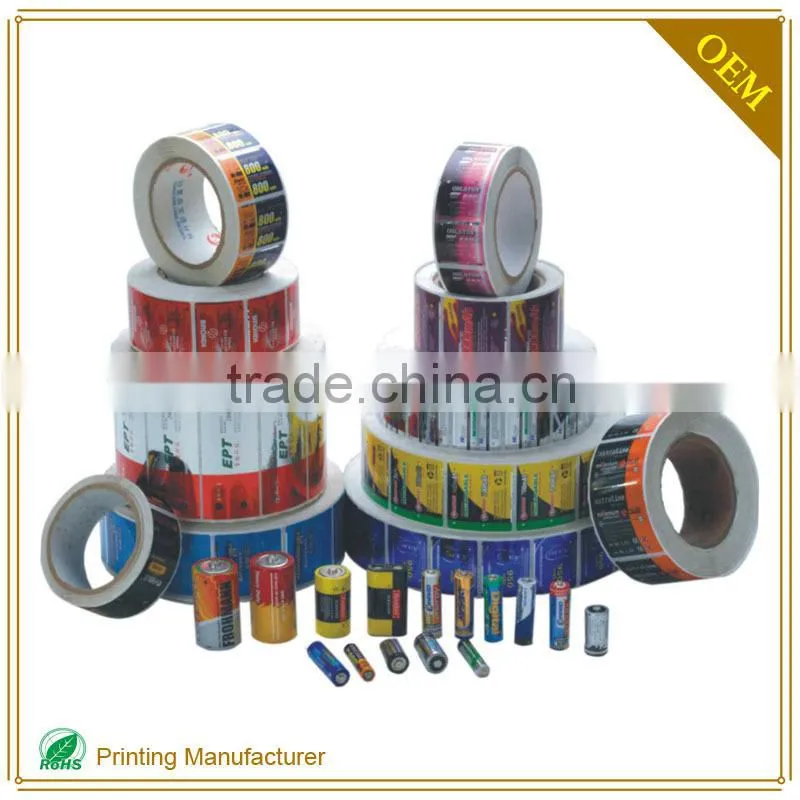 2015 Top Quality Bottle Neck Decal Sticker Label With Logo Printing Factory