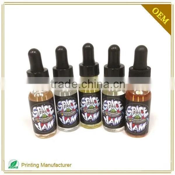 Hot Sale Waterproof Adhesive Labels For E-liquid Bottle