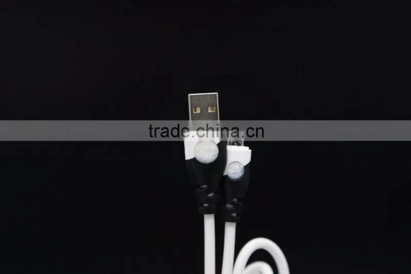 Wholesale price for Samsung micro usb charging cable usb charger with led light, candy colors