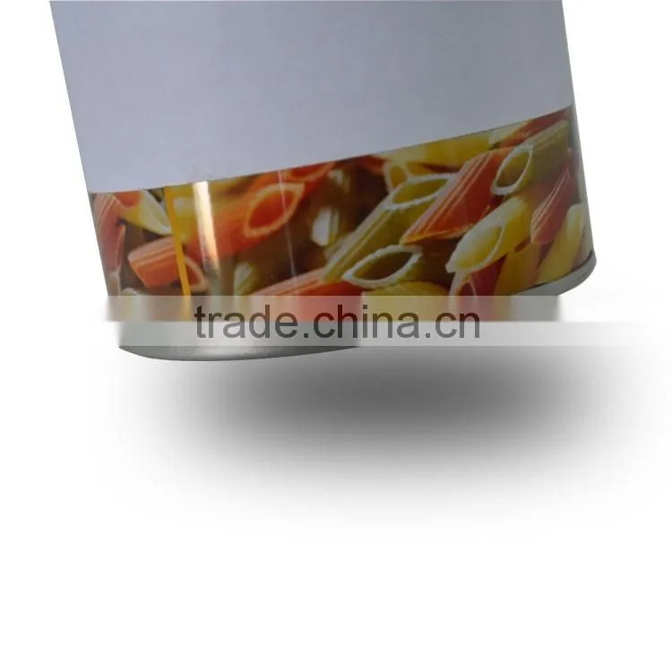 Round shape Tin Box for Food Packing Noodle Tin Box/big oval noodle pasta tin box/Metal noodle packaging tin box