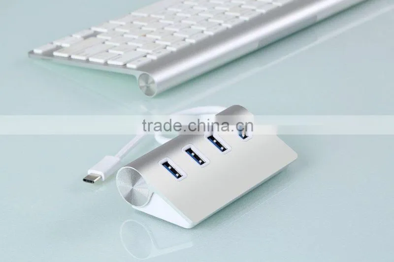 Aluminum casing NEW USB 3.1 Type C to 4 ports USB 3.0 HUB