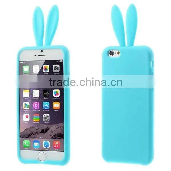 For Apple iPhone 6 Cute Rabbit Ears Silicone Soft Case, Case For iPhone 6