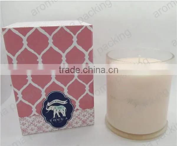 high quality flat candle box with custom different design for scented candle packing
