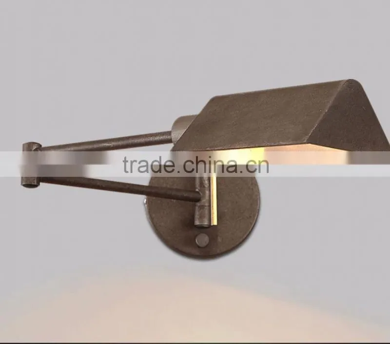 North Amenrica swing arm wall sconce wall light. wrought iron wall lamp, corridor restaurant industry