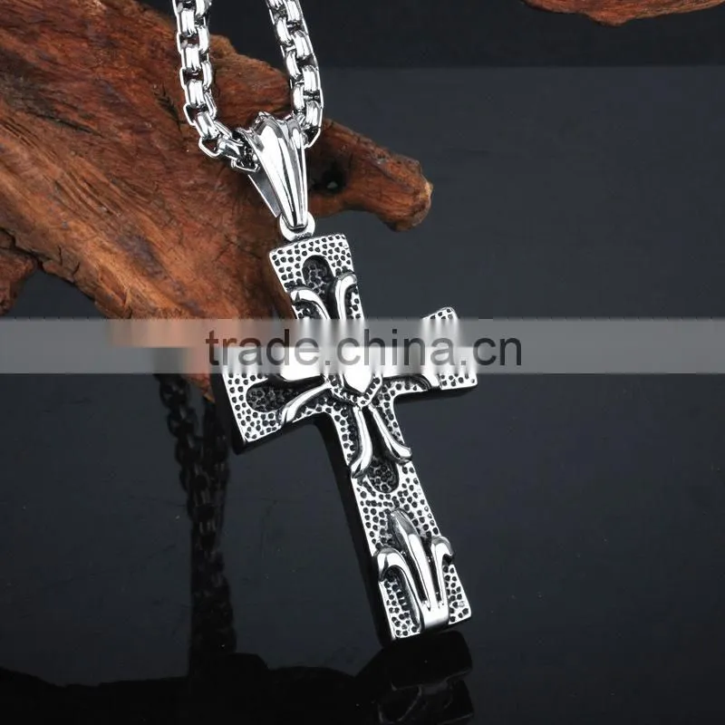 sterling silver plated stainless steel cross pendant blanks