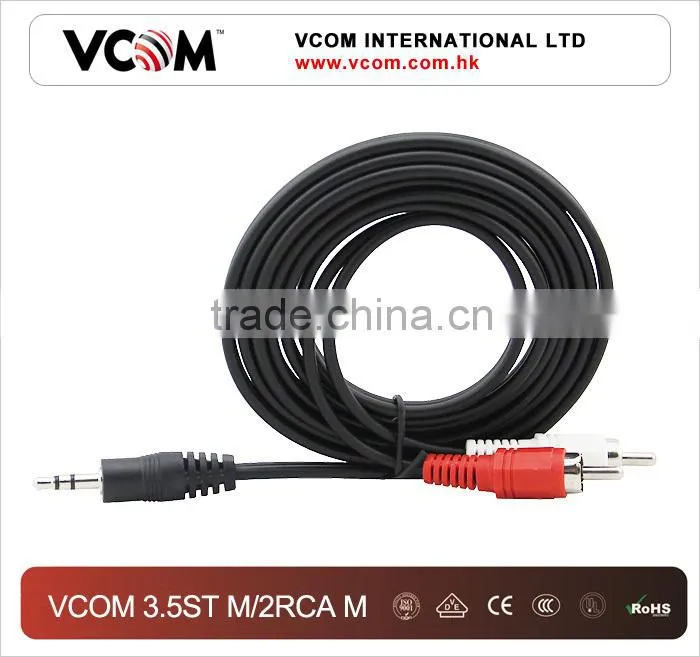 2015 Top Selling Audio RCA Cable 3.5mm to 2RCA