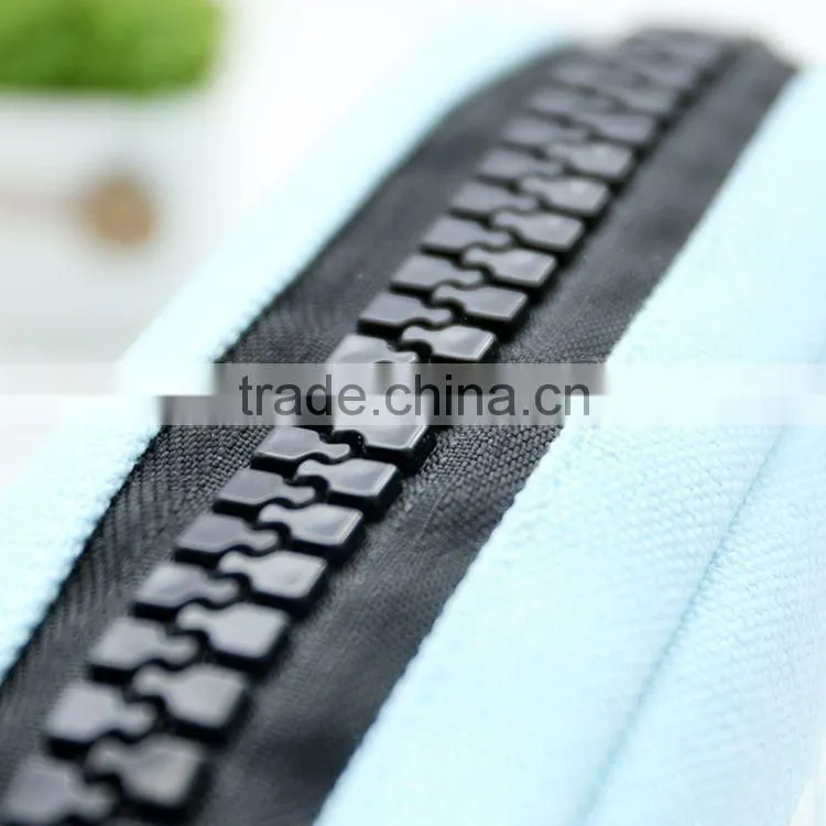 custom school canvas pencil case with big zipper for students