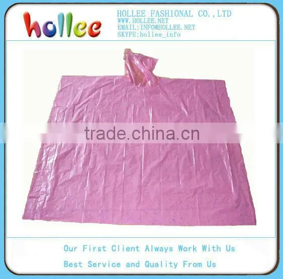 PE one time use vinyl raincoat