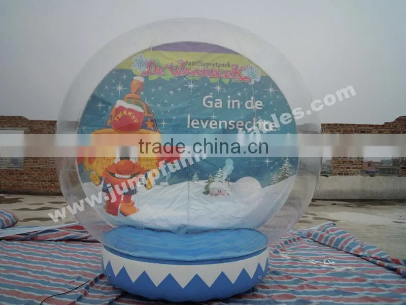 Transparent PVC Inflatable Snow Balloon/Inflatable PVC Globe for advertising show