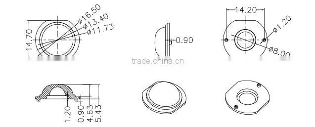 Wholesale price High quality PAR lamp optical lens for led light lens optical