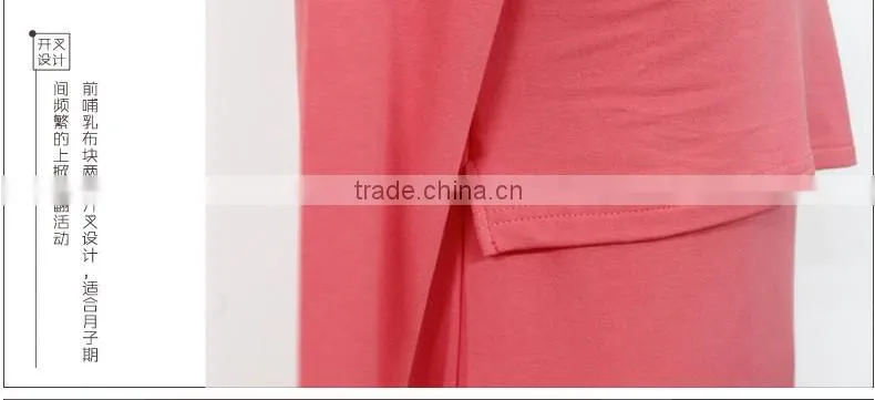 Winter long sleeve V-neck Nursing Sleepwear for Pregnant Women
