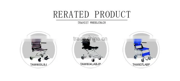 Rehabilitation Therapy Supplies Topmedi Mini easy-carry wheelchair