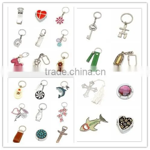 Custom flower shape metal keyring sublimation keychain for gifts