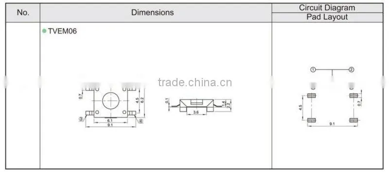 FTVEM06 4pin touch screen keyboard membrane switch