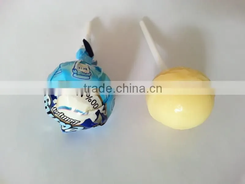 12g ball shape milk lollipop sweets with loo% milka