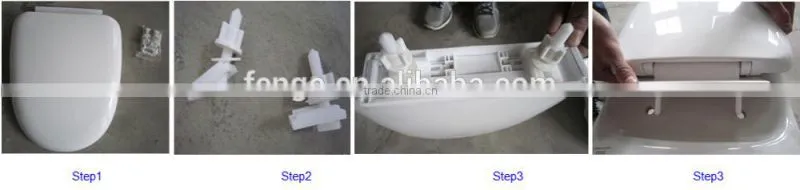 Urea duroplast toilet seat cover soft close SS hinge toilet seat