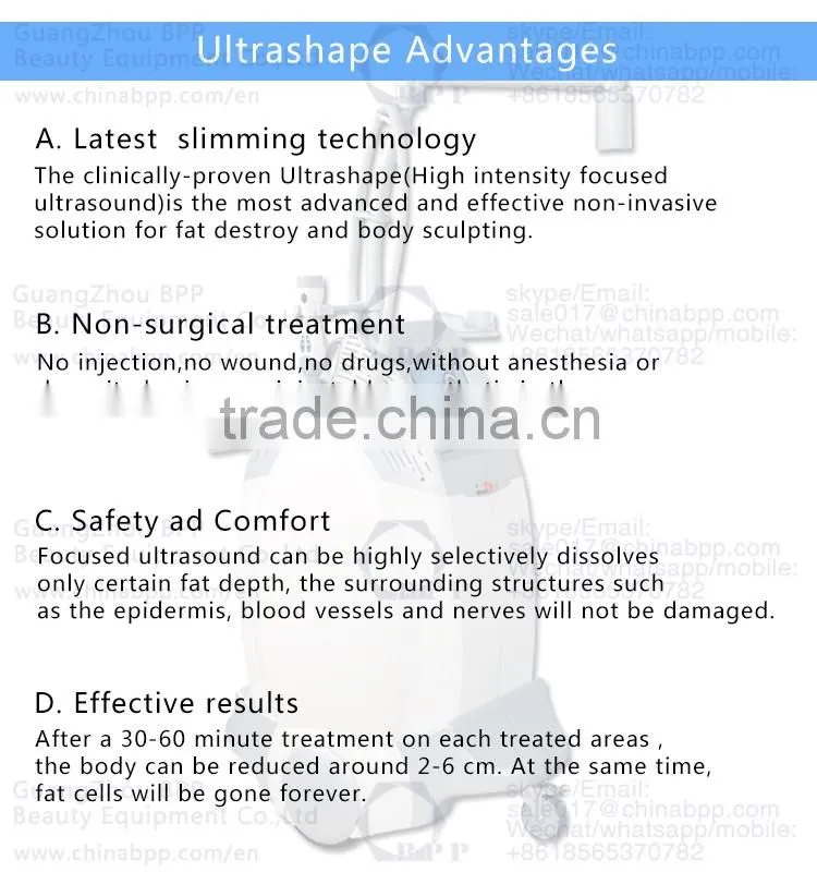 HIFU ultrashape best new slimming technology machine
