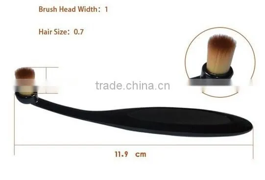High quality 10 pcs Private label Toothbrush Shape Oval Cosmetic Brushes Makeup Brushes