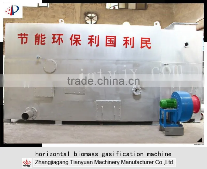 Energy-saving no-smoke small biomass woodchip/husk/straw gasification generation power machine