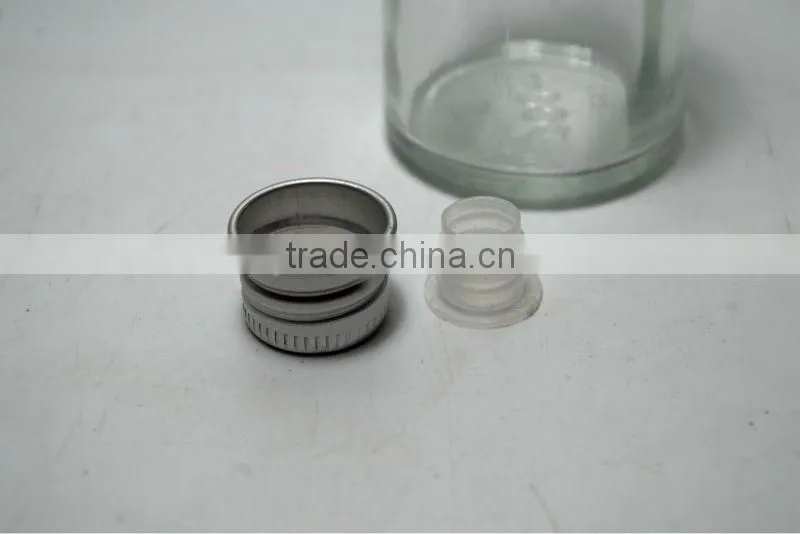 100ml boston round glass bottle with aluminum cap